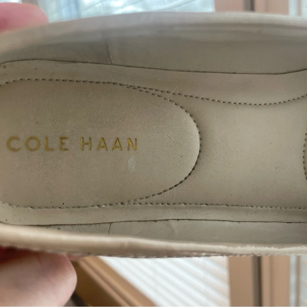 Cole Haan Blush Ballet Flats Patent Leather Classic Buckle - size 8